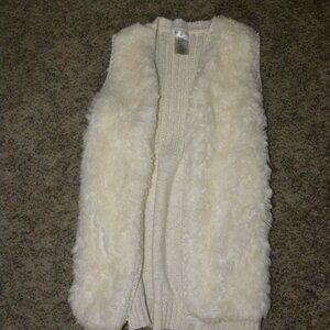 Girl Size 14 - Faux Fur White Vest by Max Studio